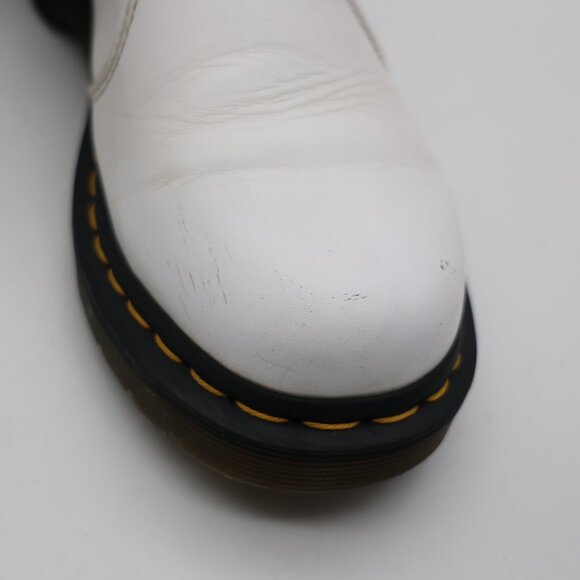 Doc Dr Martens White Leather 2976 Chelsea Boot Women's Size 8 Pull On Shoes - Picture 12 of 12
